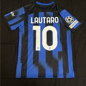 Lautaro Martinez Inter Milan #10 23/24 UCL home blue jersey